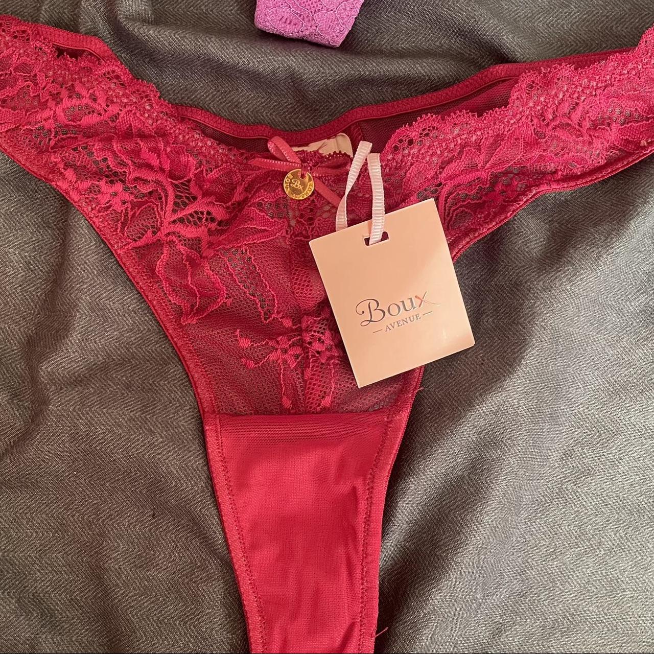 Brand new Boux Avenue hot pink lace thong. Never... - Depop