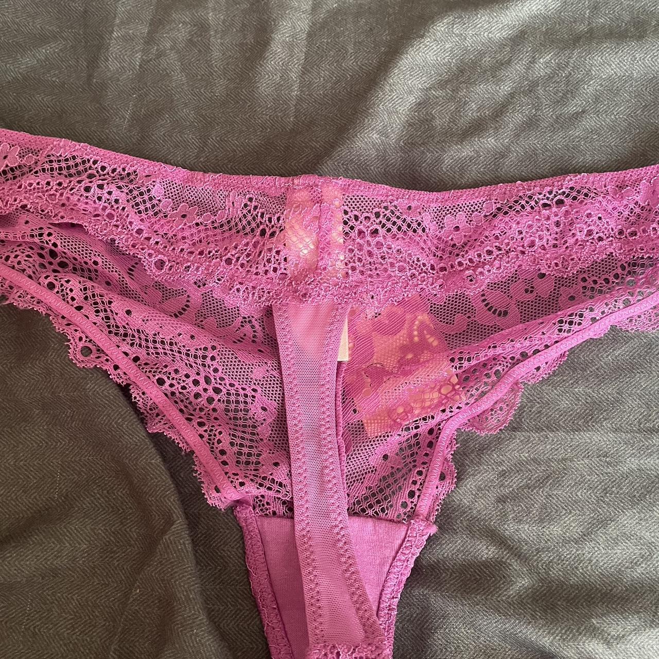 Pink lace thong from Boux Avenue. Brand new never... - Depop
