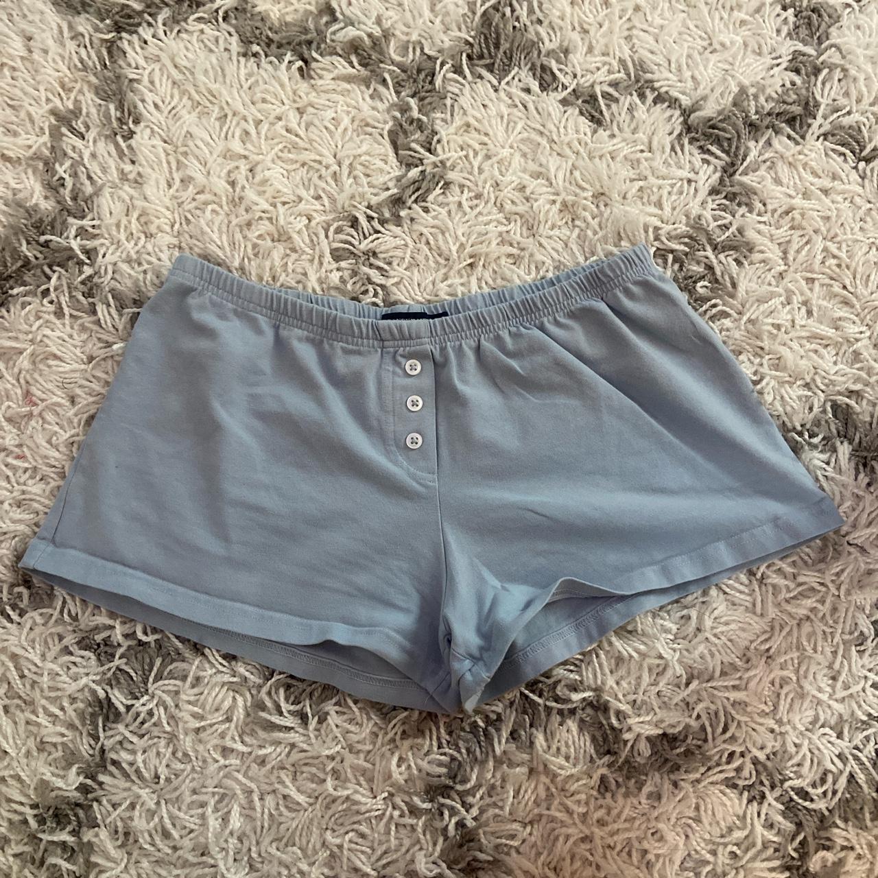 Brandy Melville Baby Blue Keira sweatshorts Mini... Depop
