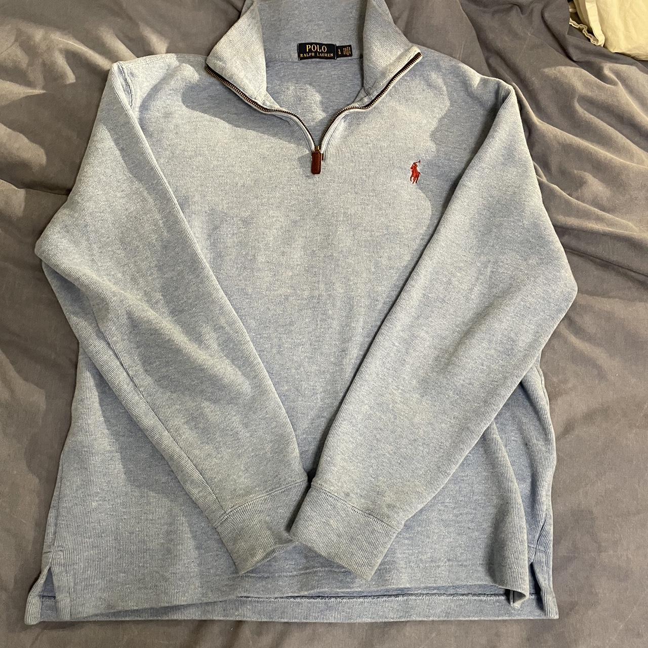 Polo Ralph Lauren Men's Blue Sweatshirt | Depop