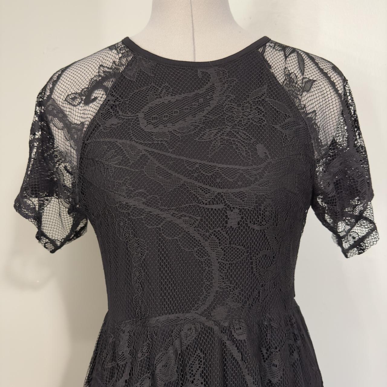 Asos black lace witchy dress. Excellent, like new... - Depop