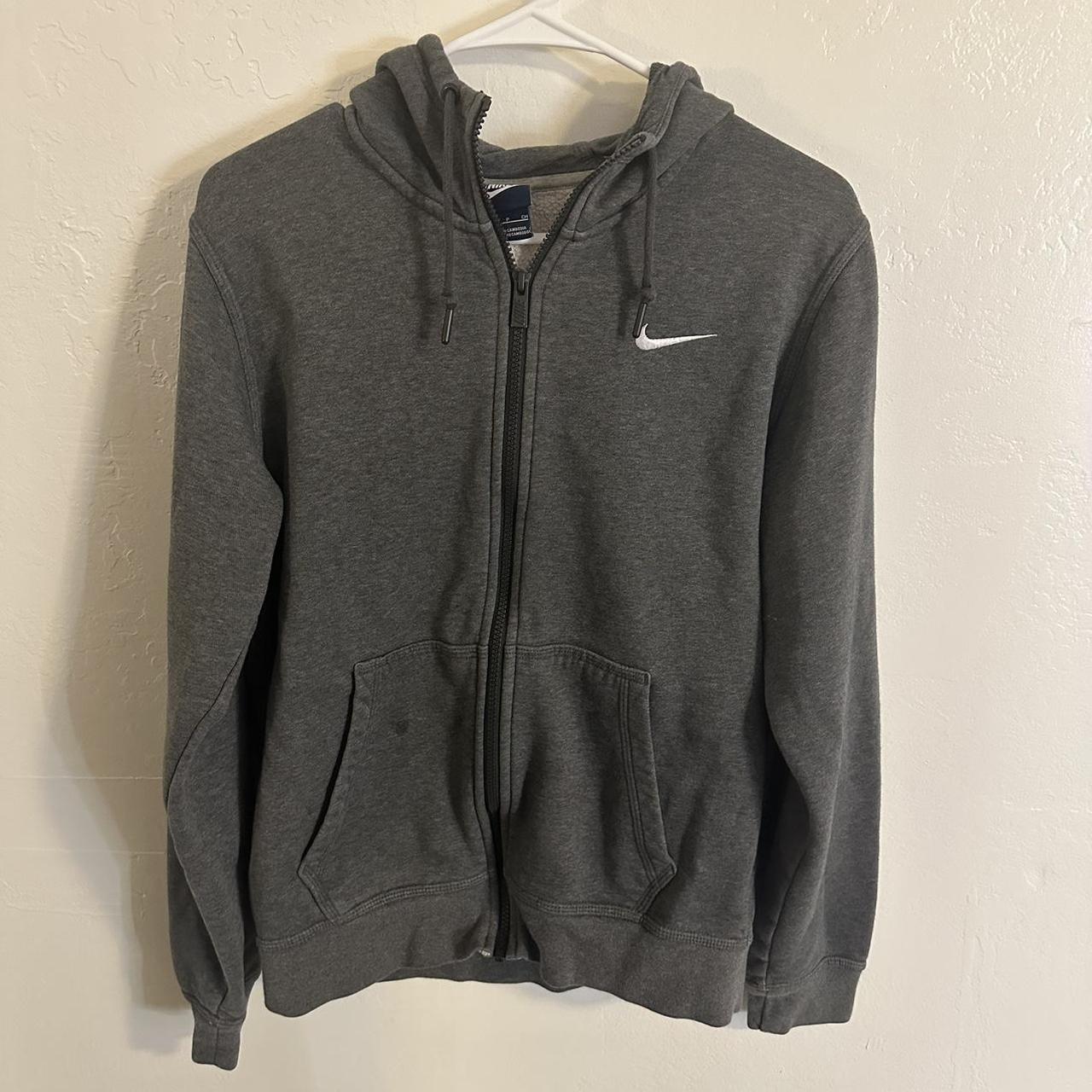 Dark grey Nike zip up sweater Lightly worn but... Depop