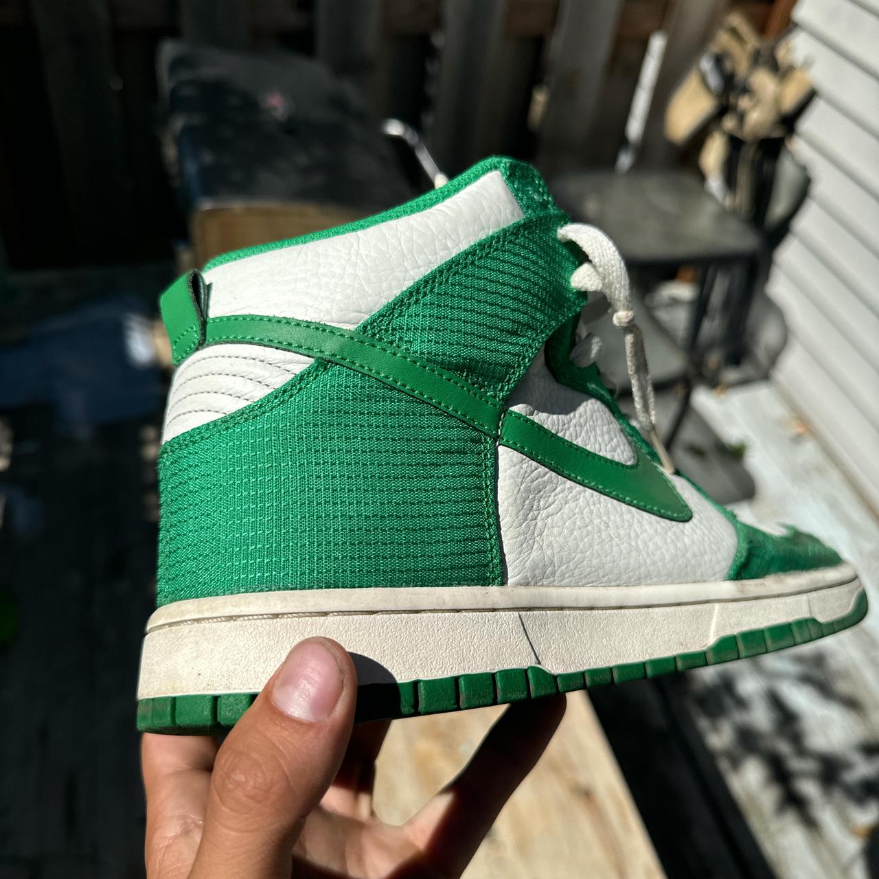 Rare Nike Dunk High (2010) Sail / Lucky Green | Depop
