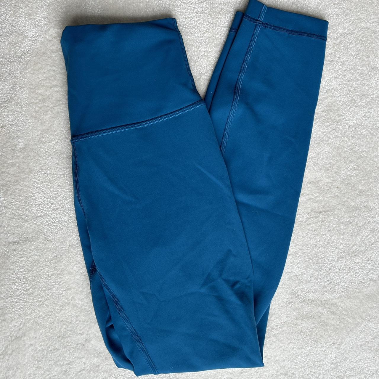 Blue lululemon wunder train leggings. Fits... - Depop