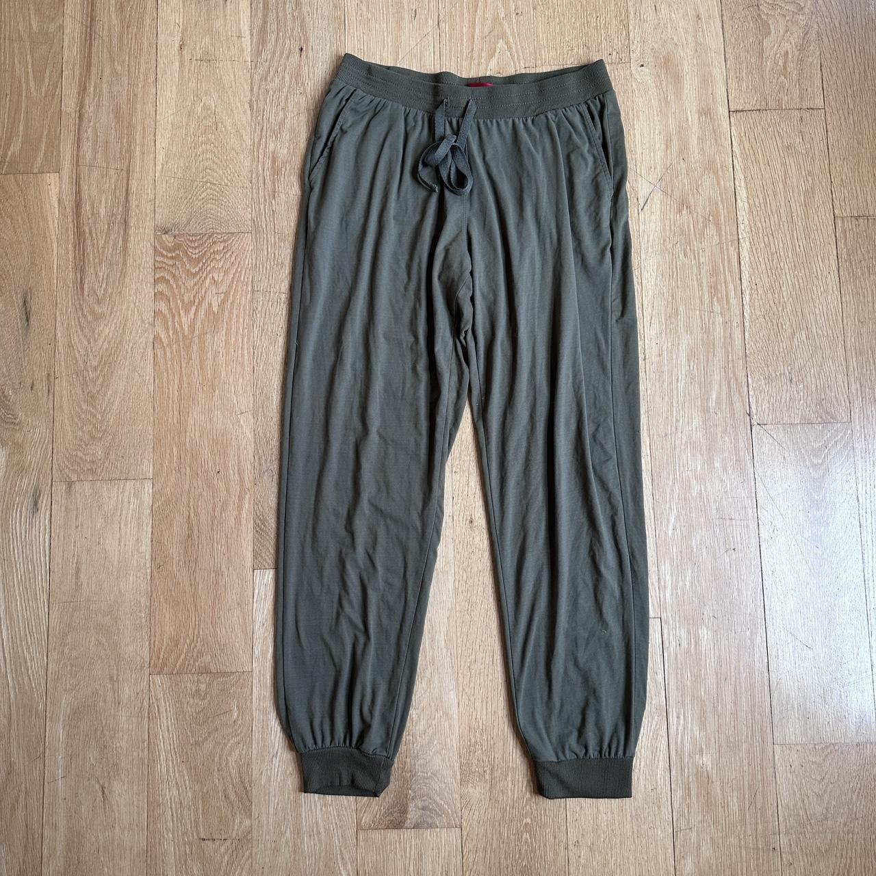 Hugo boss Women’s khaki track pants sweatpants Size... - Depop