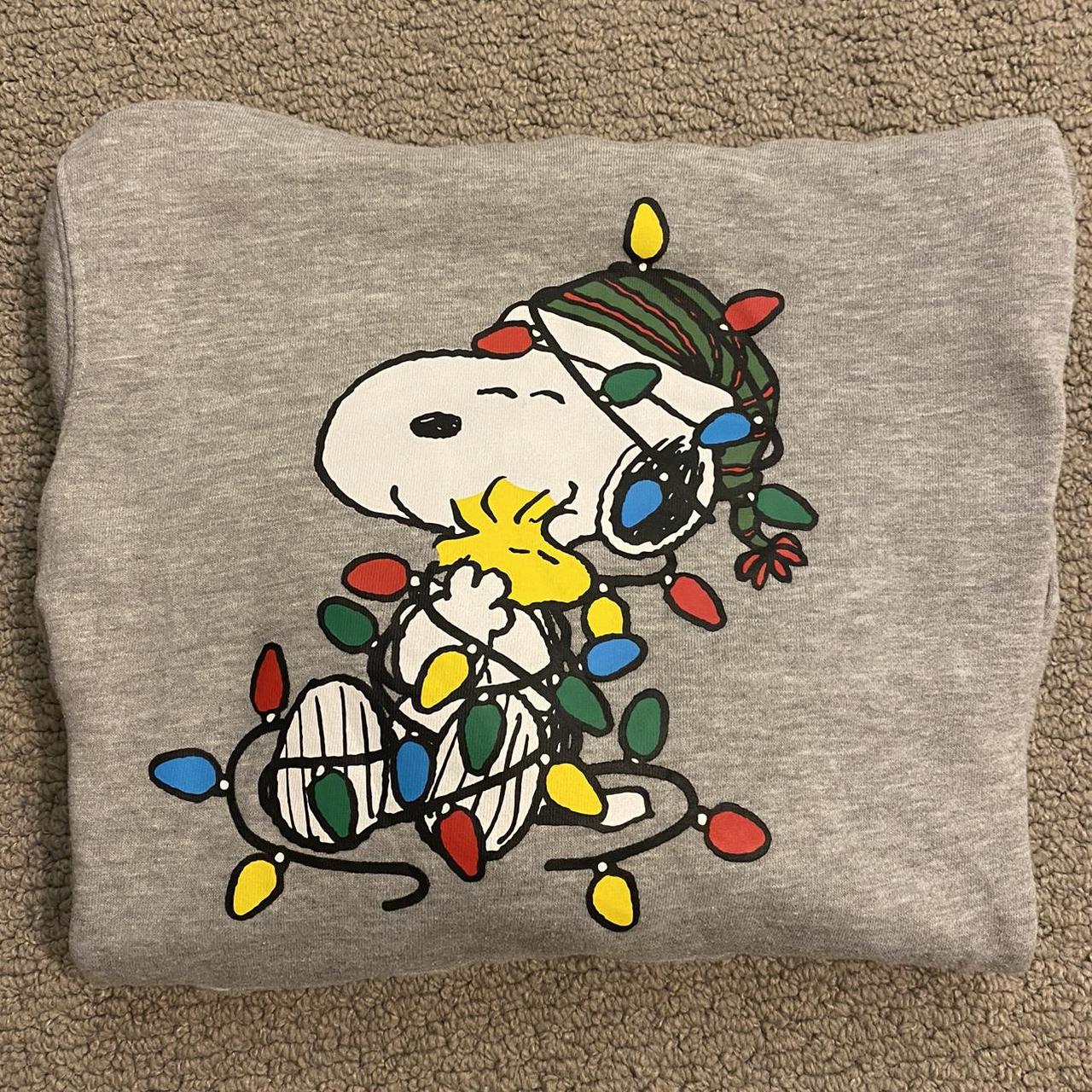 Peanuts Snoopy Christmas hoodie Size small so... Depop
