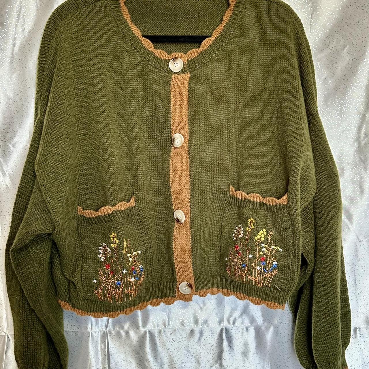 トップス vintage brown faded cardigan Faded Glory Womens size 20 Cardigan with Fringe Brown Black