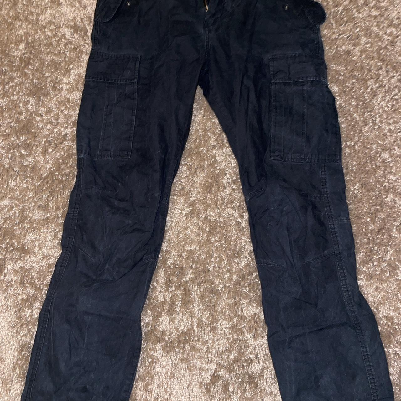 H&M Men's Black Trousers Depop