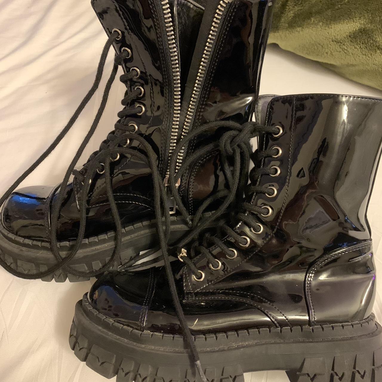 dolls kill combat flight boots