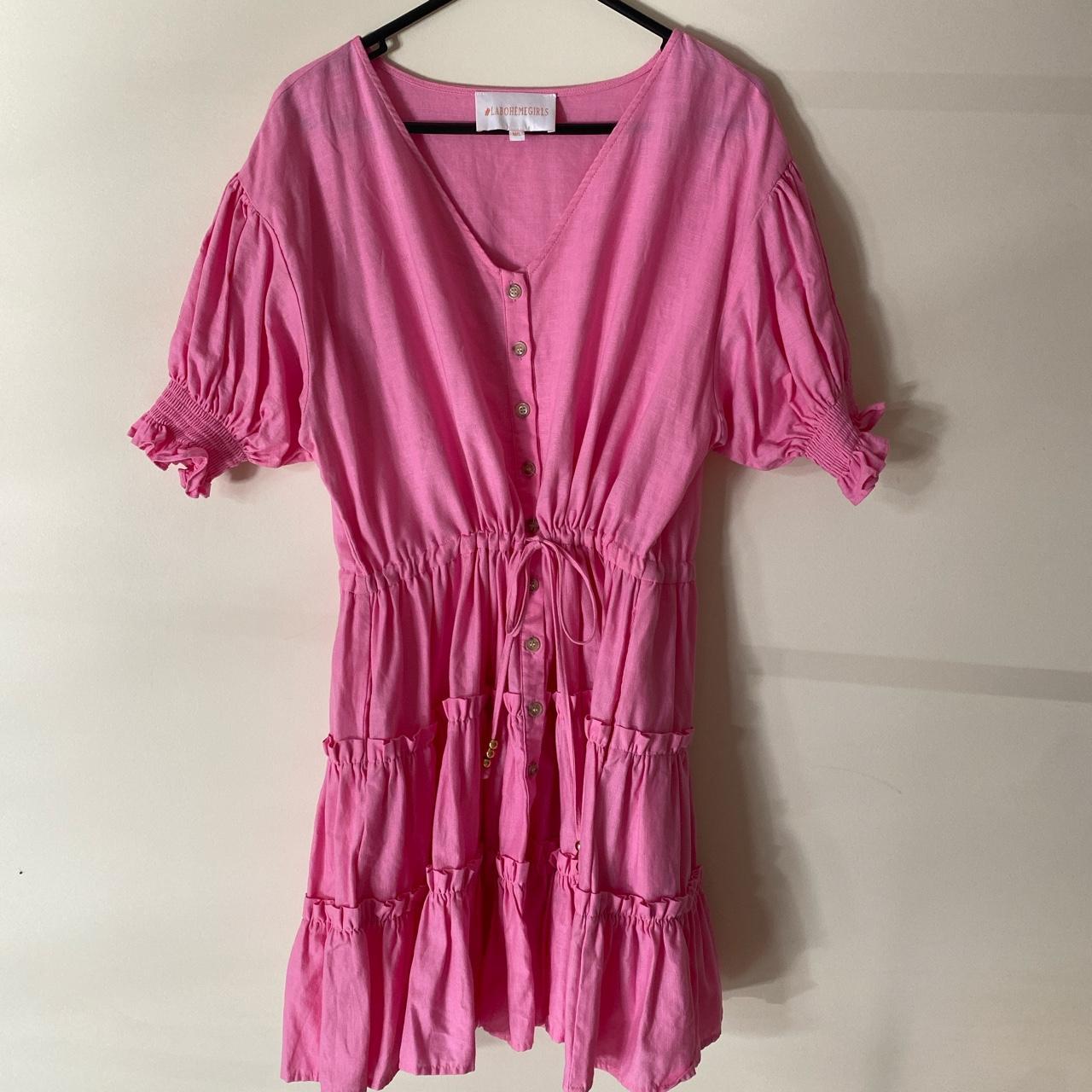 LA BOHEME pink dress Size M/L Worn once Only... - Depop