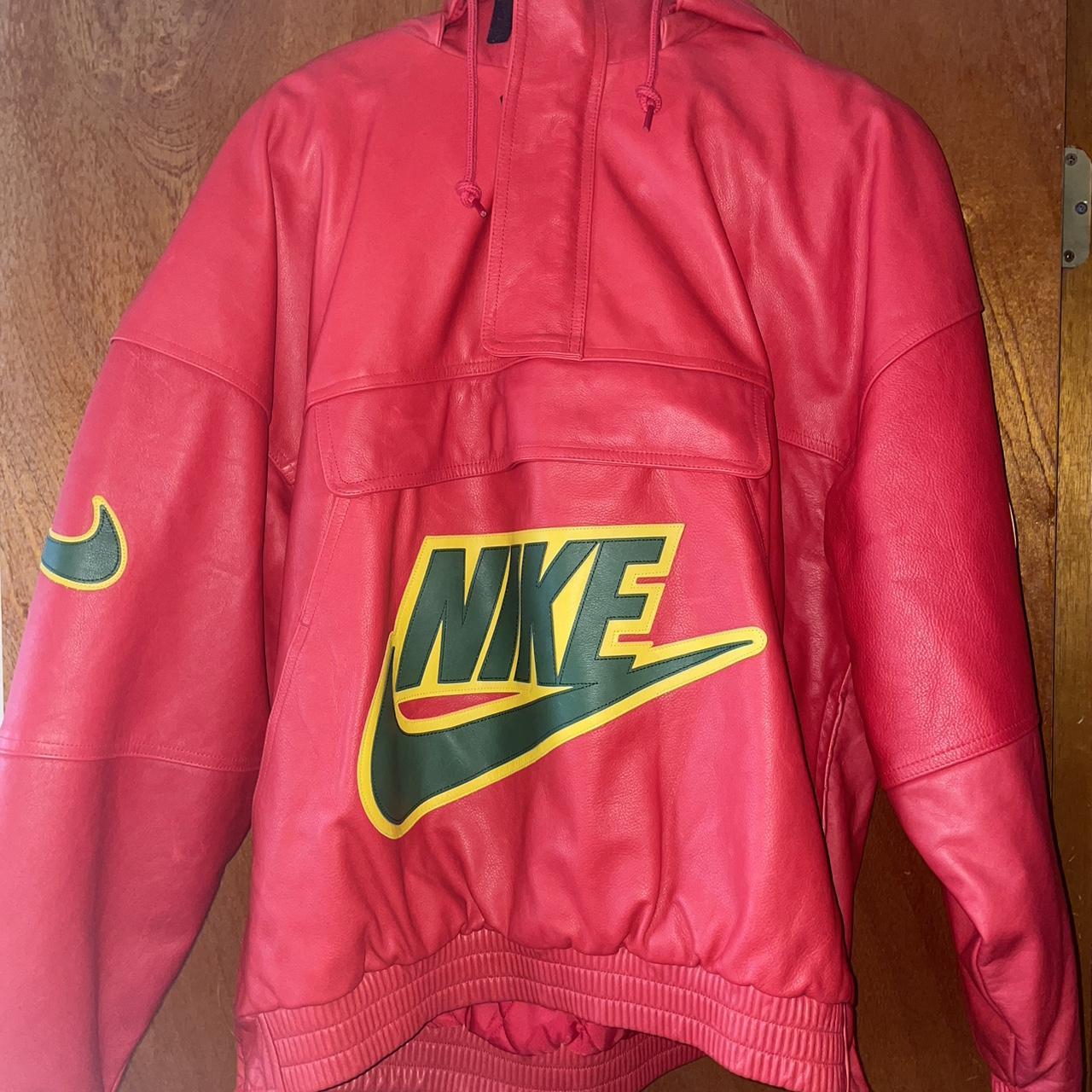 nike supreme leather jacket