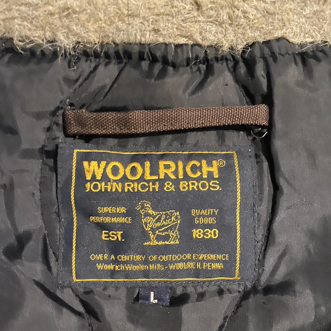 Woolrich Men's Burgundy and Brown Jacket | Depop
