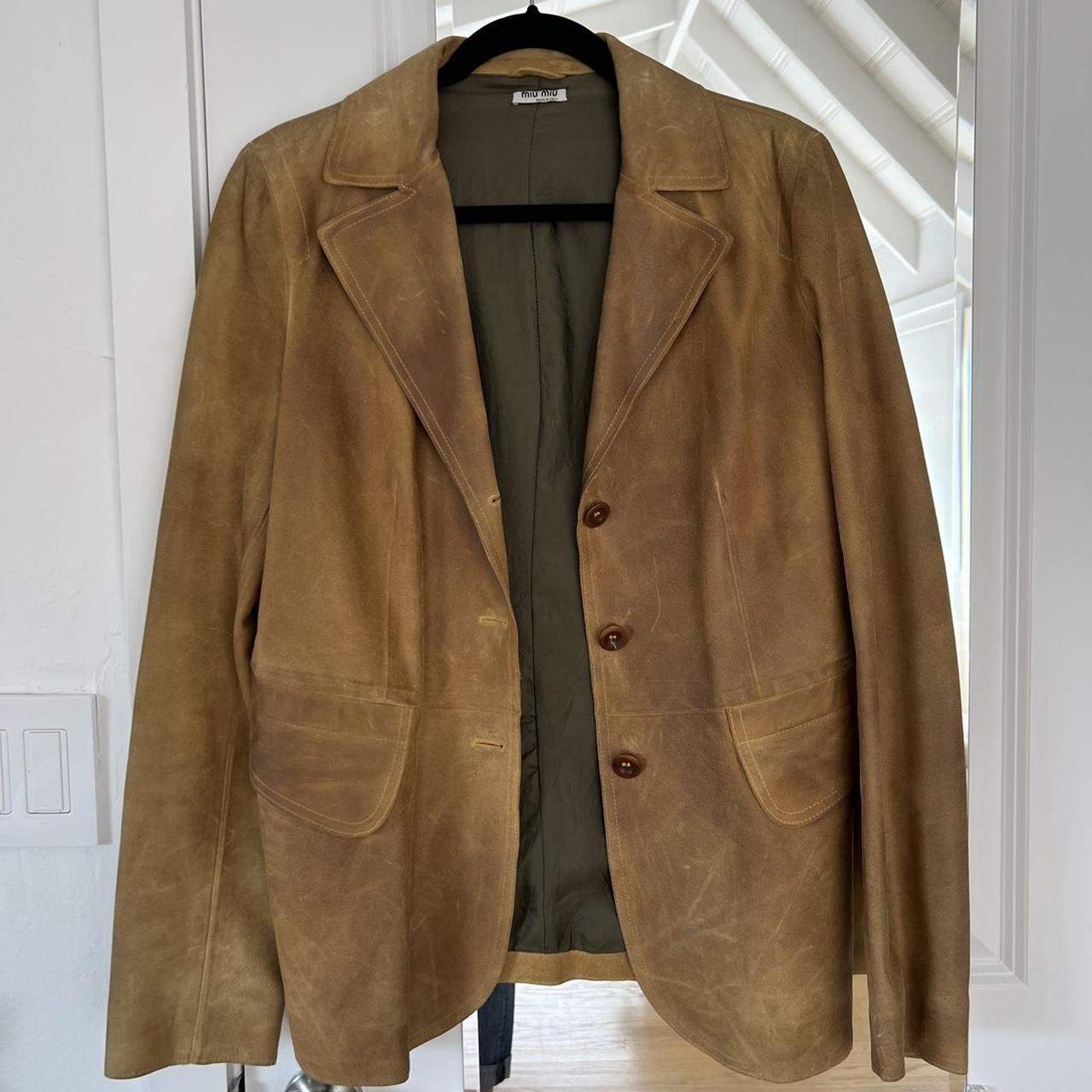 Early 2000s Miu Miu leather blazer, 100% real