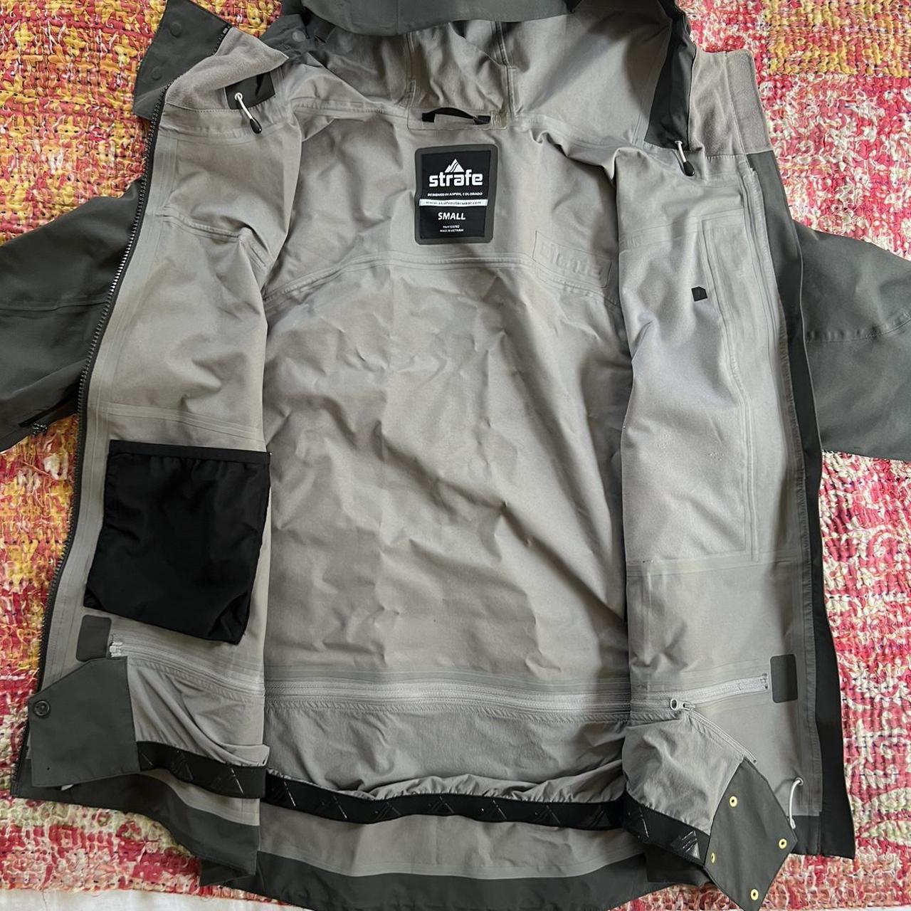 STRAFE shell jacket, charcoal/green color Size... - Depop
