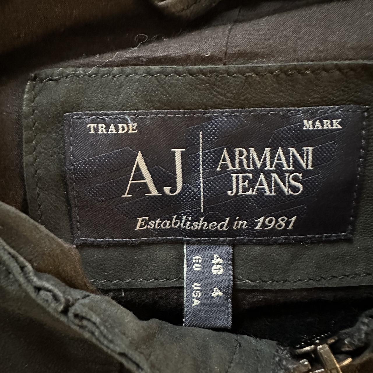 Armani Jeans Suede Bomber Jacket Haven’t really... - Depop