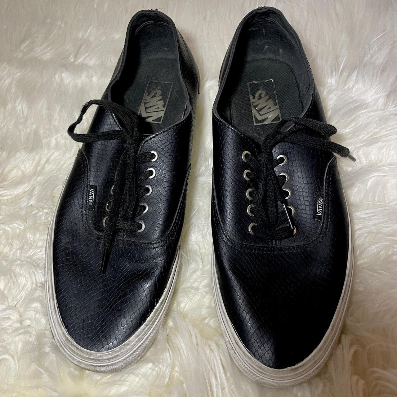 Black Men s Leather Vans Size 11 Snakeskin Mens Depop