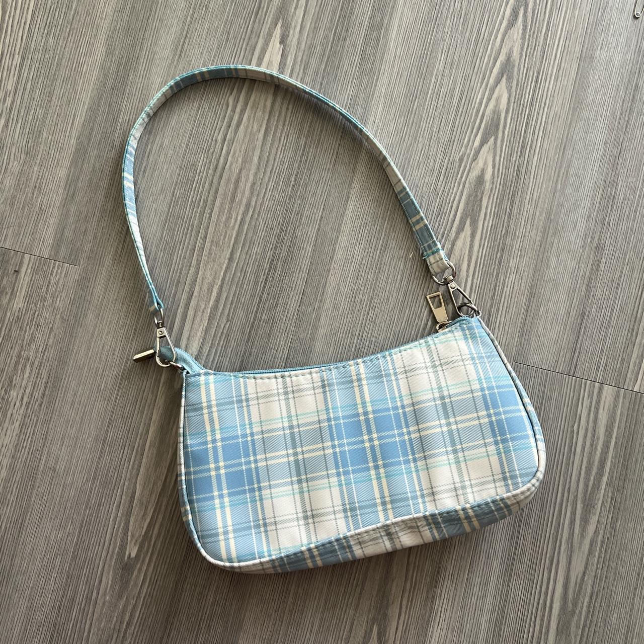 Women's Blue And White Bag | Depop