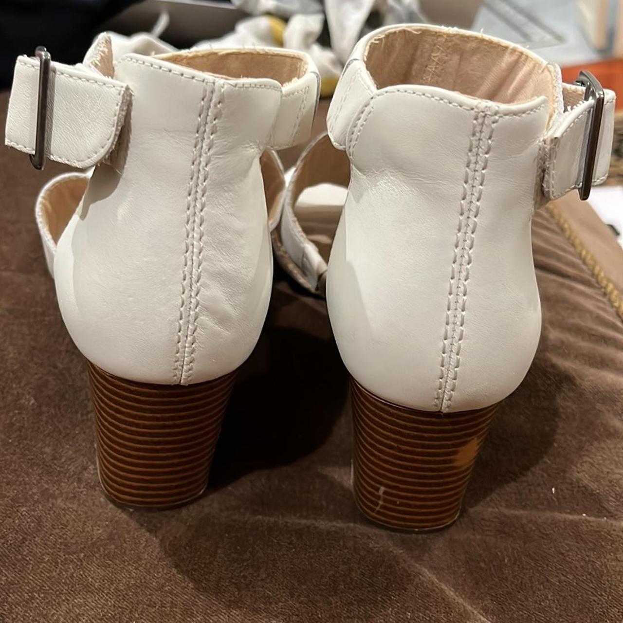 clarks white heels