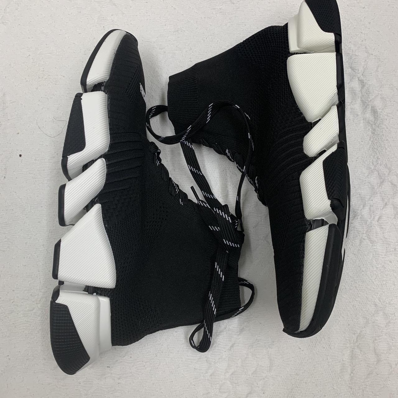 balenciaga sock runners black and red