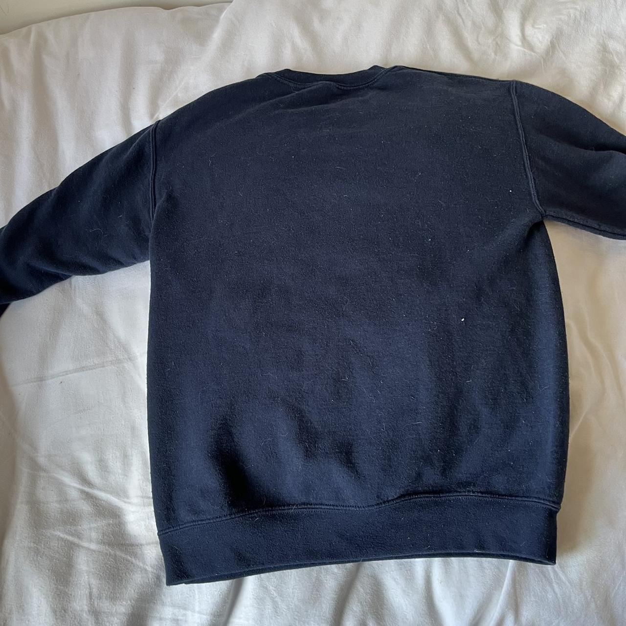 Navy blue Nike spell out sweatshirt Size Small UNISEX - Depop