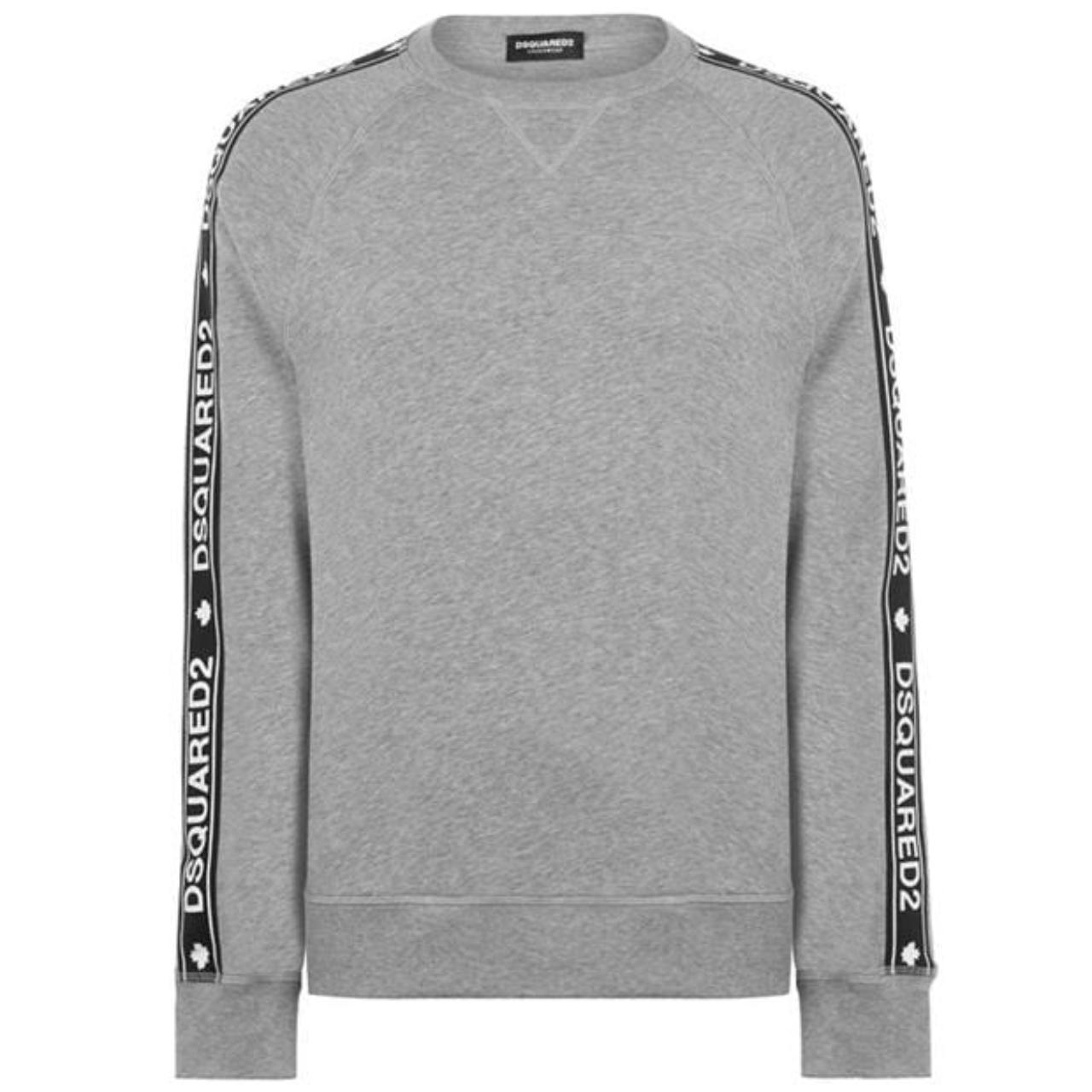 DSQUARED2 ARM TAPE LOGO TAPE SWEATSHIRT GREY