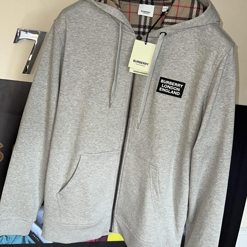 Burberry London England Hove Mesh Zip Up Check - Depop