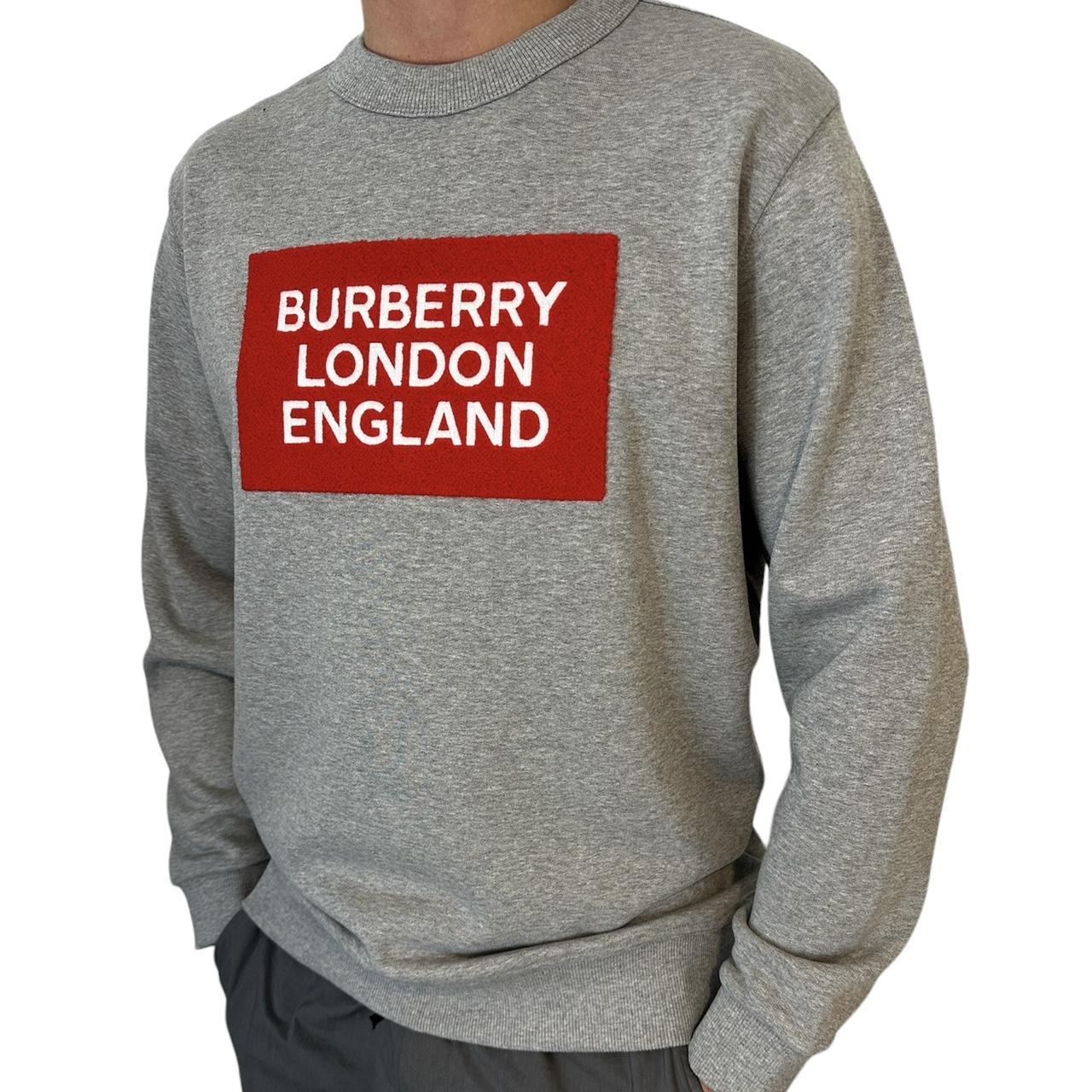 【送料込み】Burberry★FAWSON Burberry Fawson Embroidered Logo Cotton Sweatshirt - | Depop