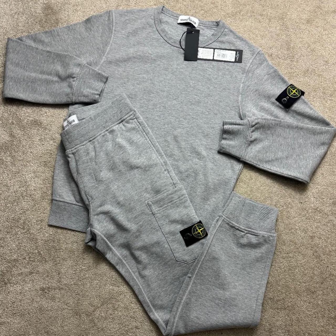 KIDS STONE ISLAND COTTON LOGO FULL TRACKSUIT . Depop