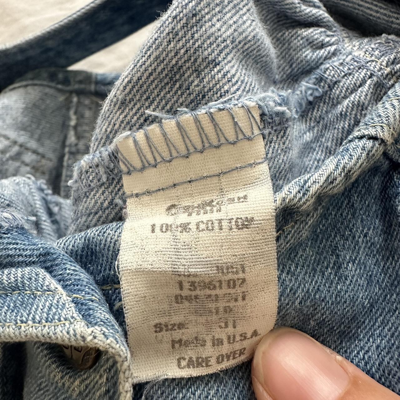 Oshkosh vintage denim overalls Size 3T made in... - Depop