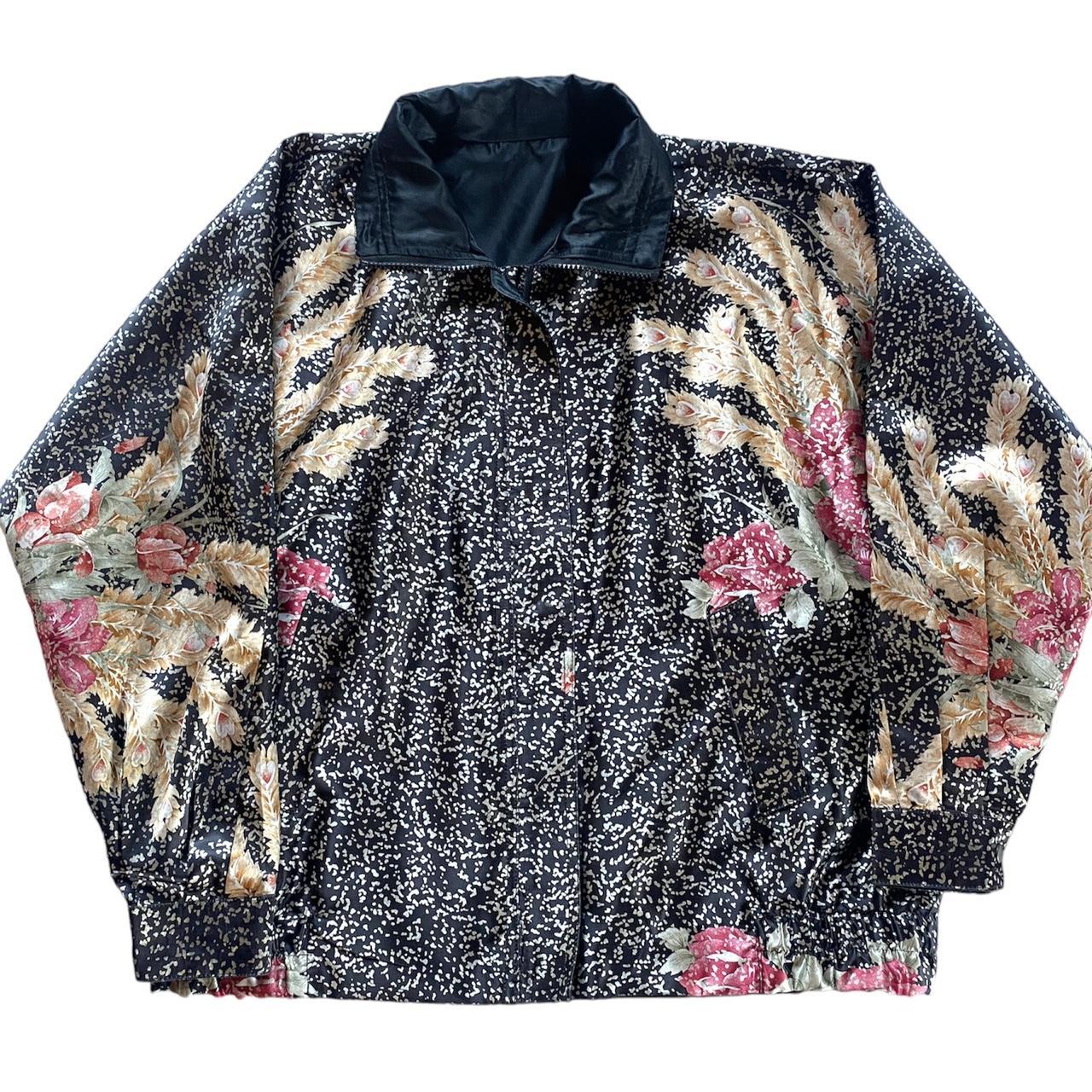 Vintage Reversible hotsell Floral and Black Women's Bomber Jacket