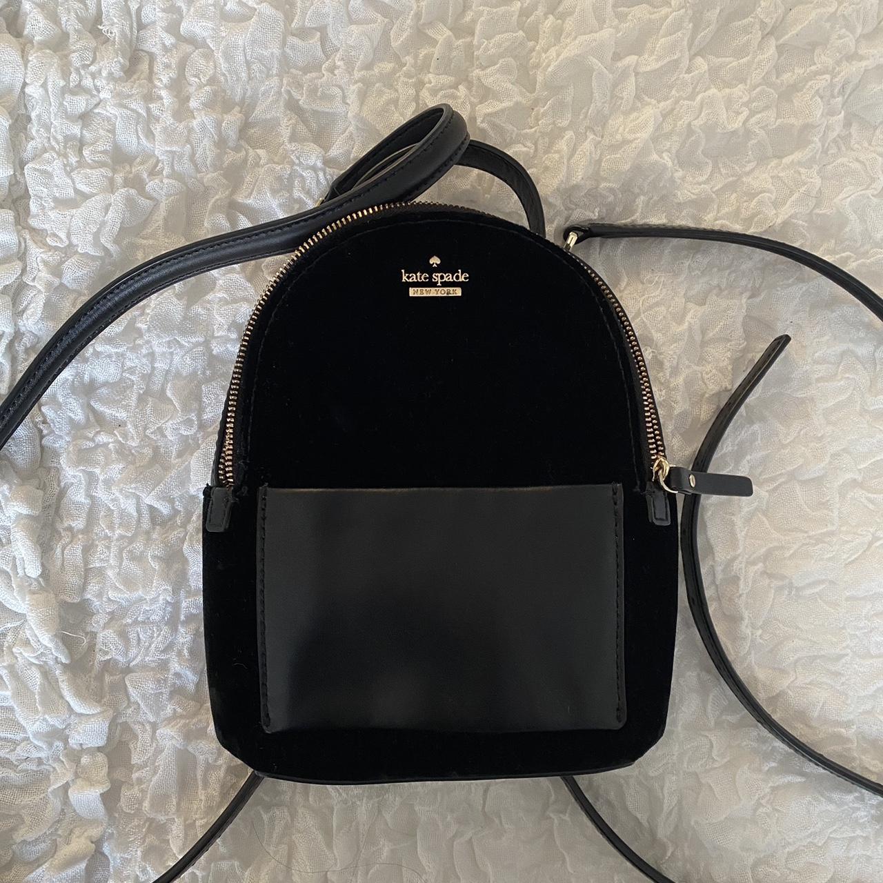 Black kate spade mini backpack best sale