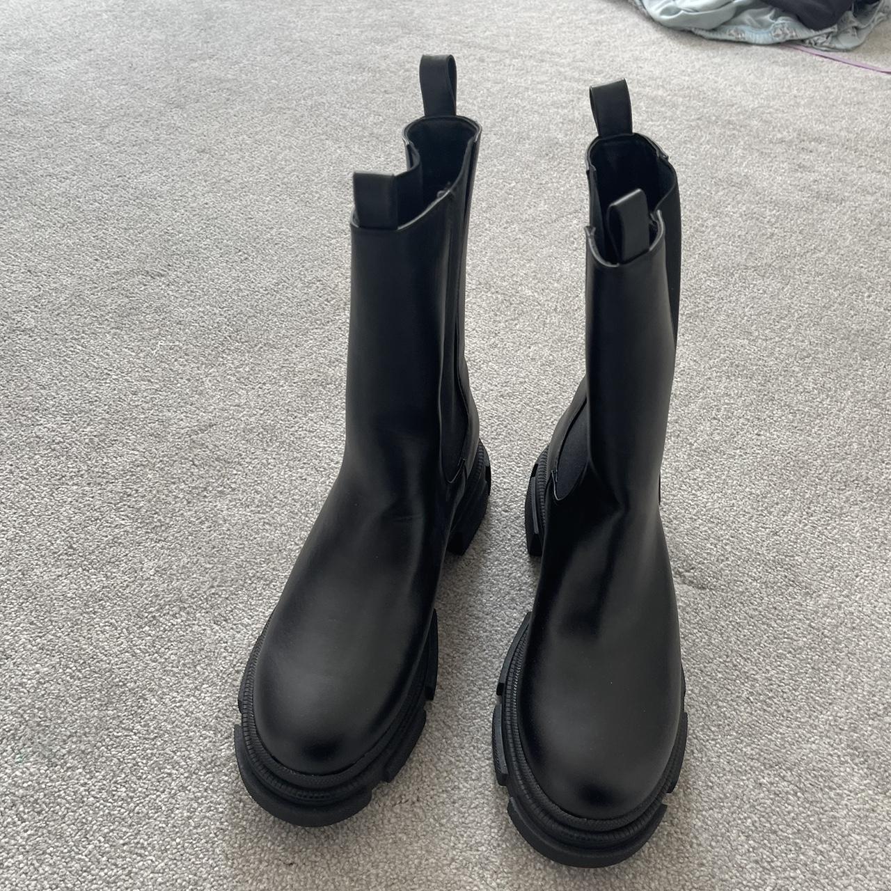 boots on formal pants