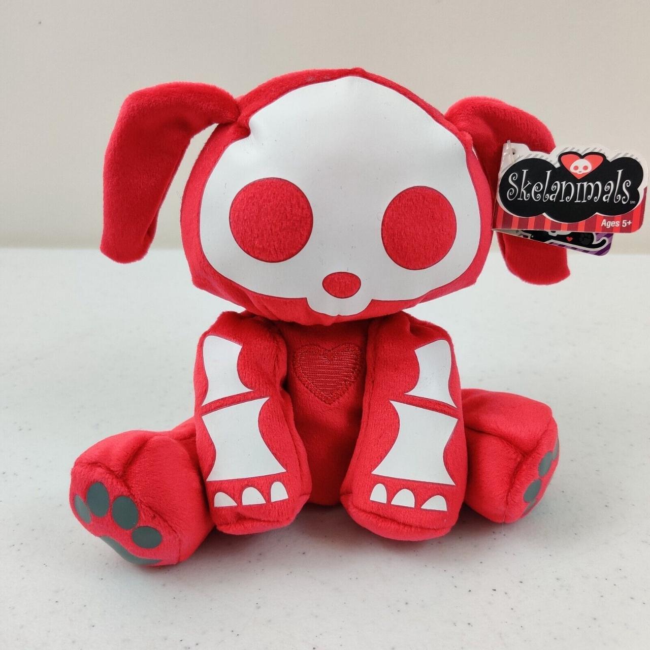 Skelanimals SUPER RARE Lovestruck Dax Red Plush Stuffed Animal Bean Bag Toy. online