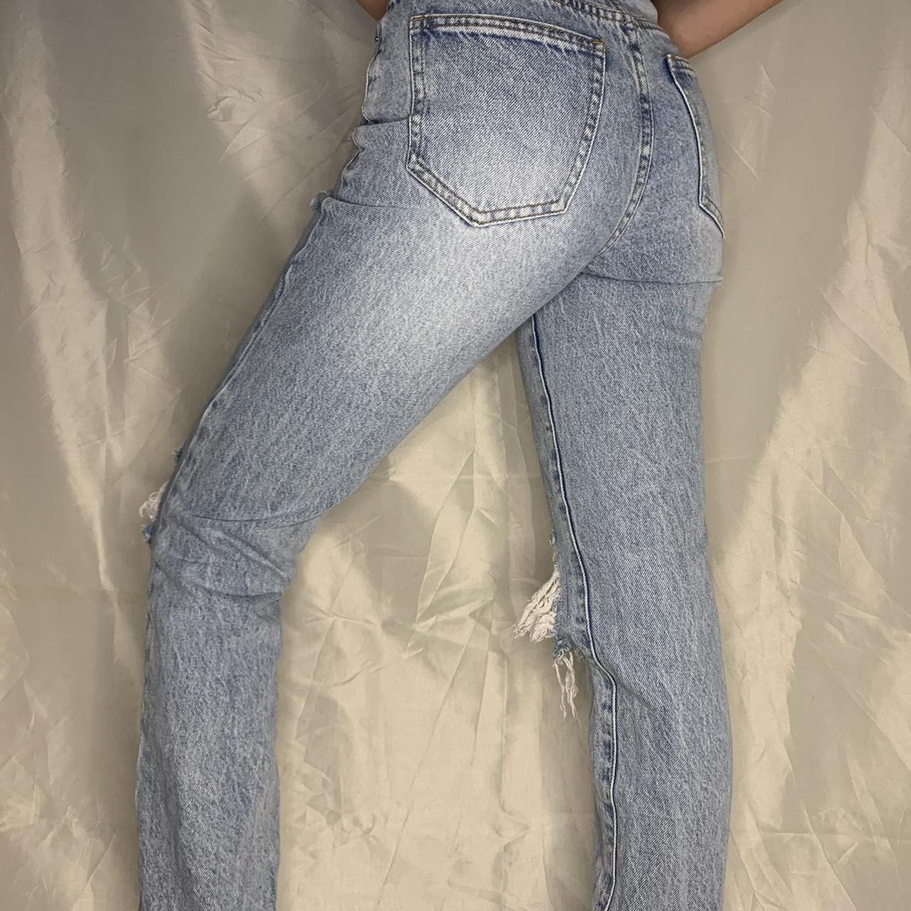 PacSun Eco Light Blue Distressed Mom Jeans - Women's 23