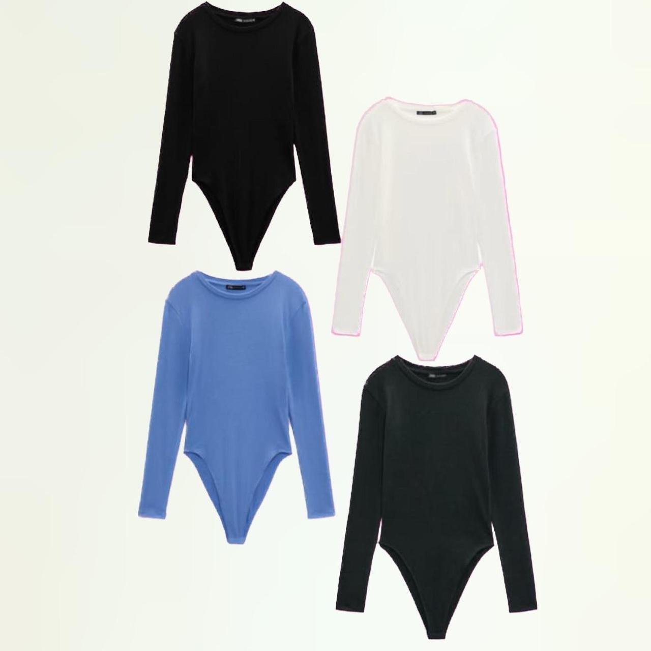 Zara viscose bodysuit in oyster white, black, green... Depop