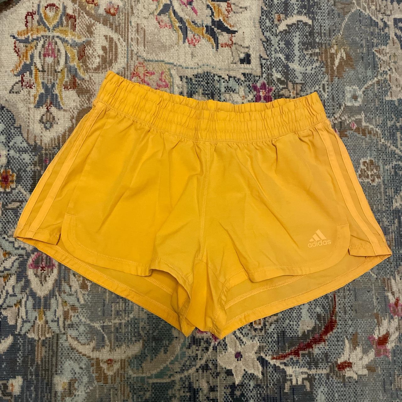Orange Adidas shorts! Size S runningshorts... Depop