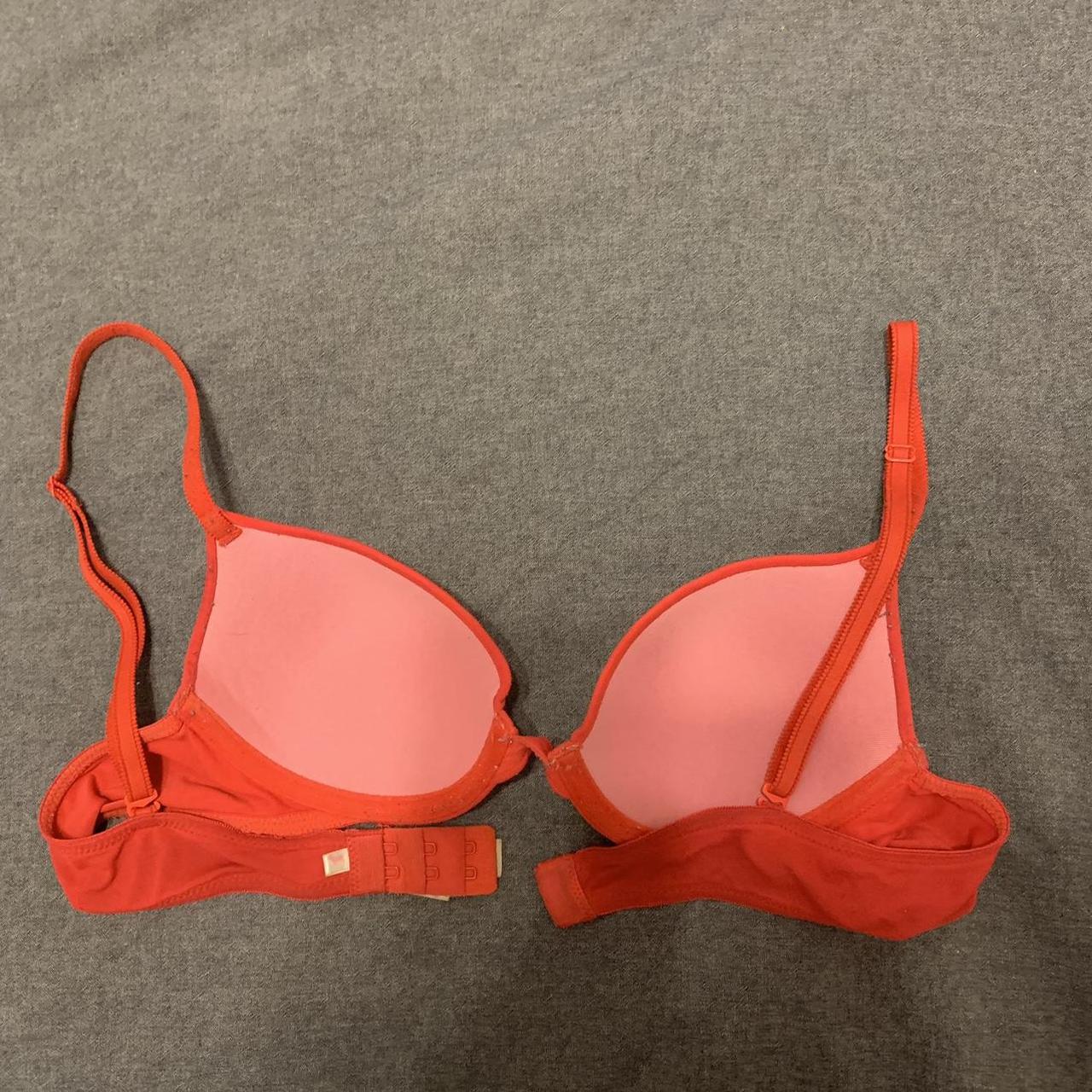 Red Victoria Secret Pink's bra. Size 34A Used but - Depop