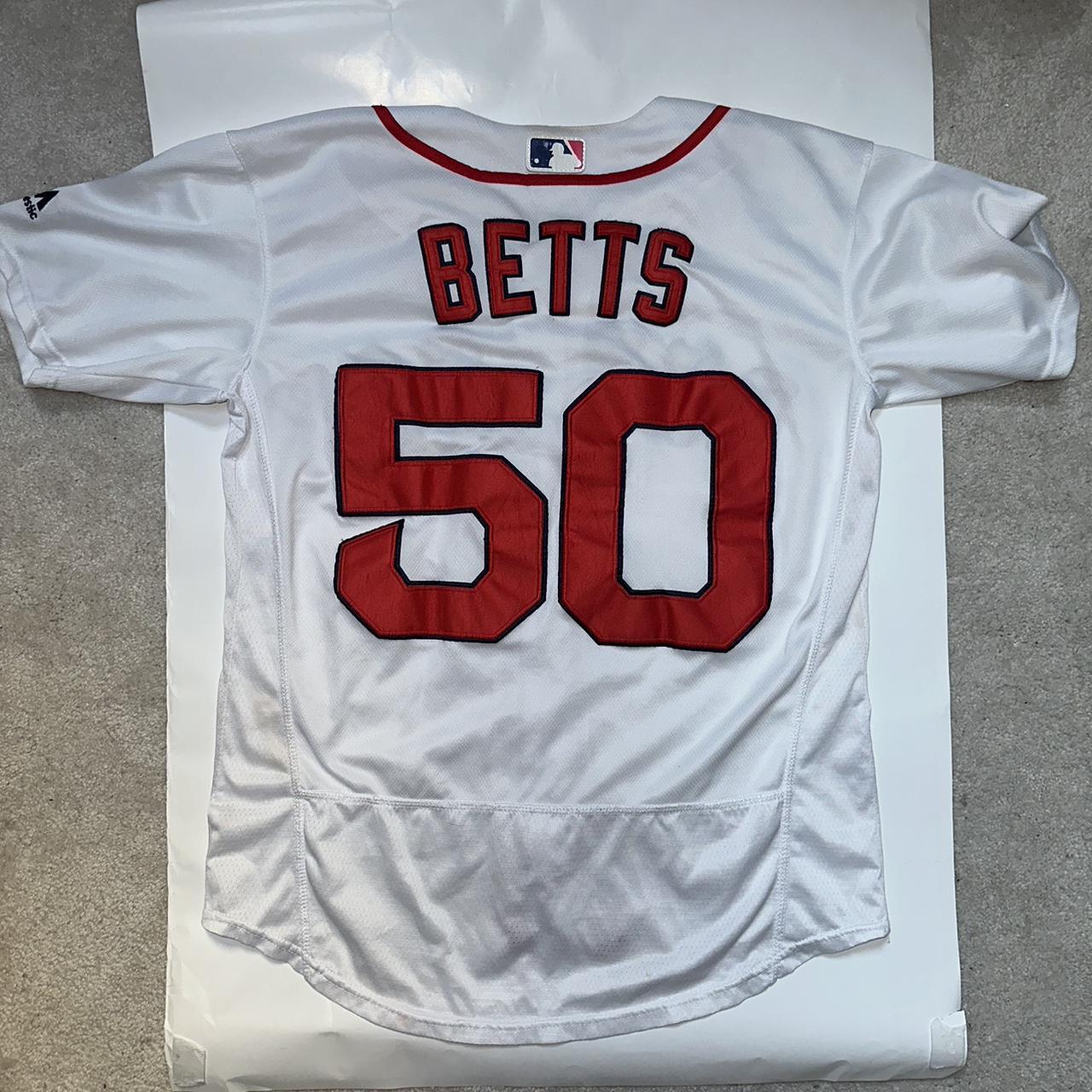 Boston Red Sox Mookie Betts jersey Size 40 fits like - Depop