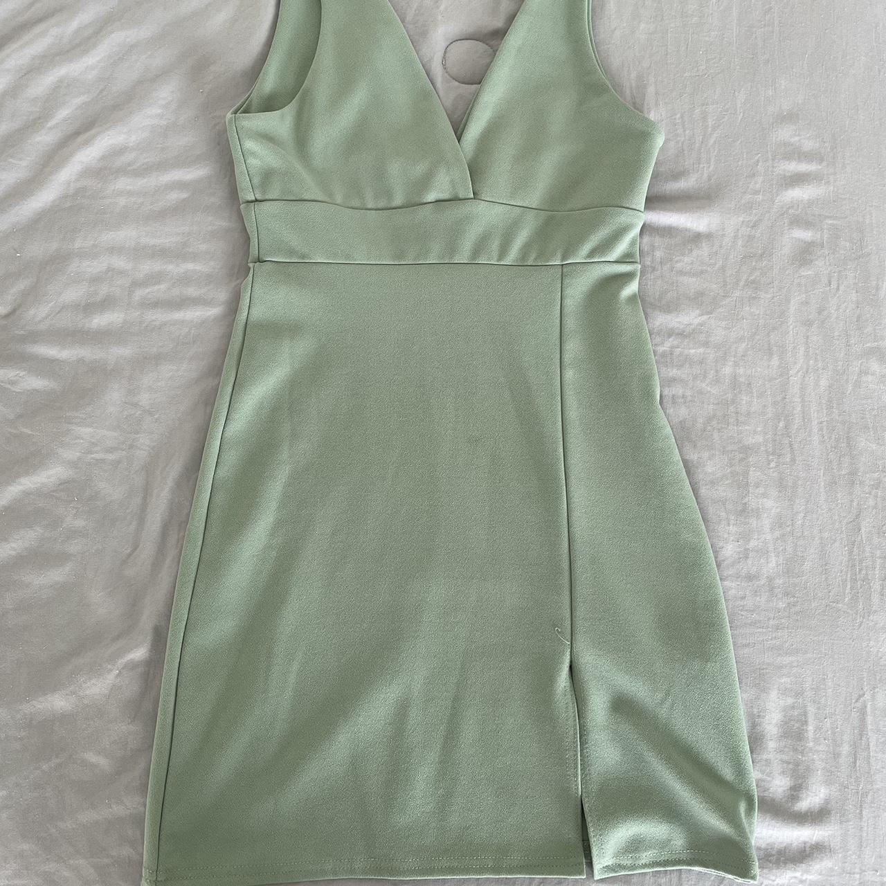 Green Bodycon Dress Nasty Gal Size 4 Depop