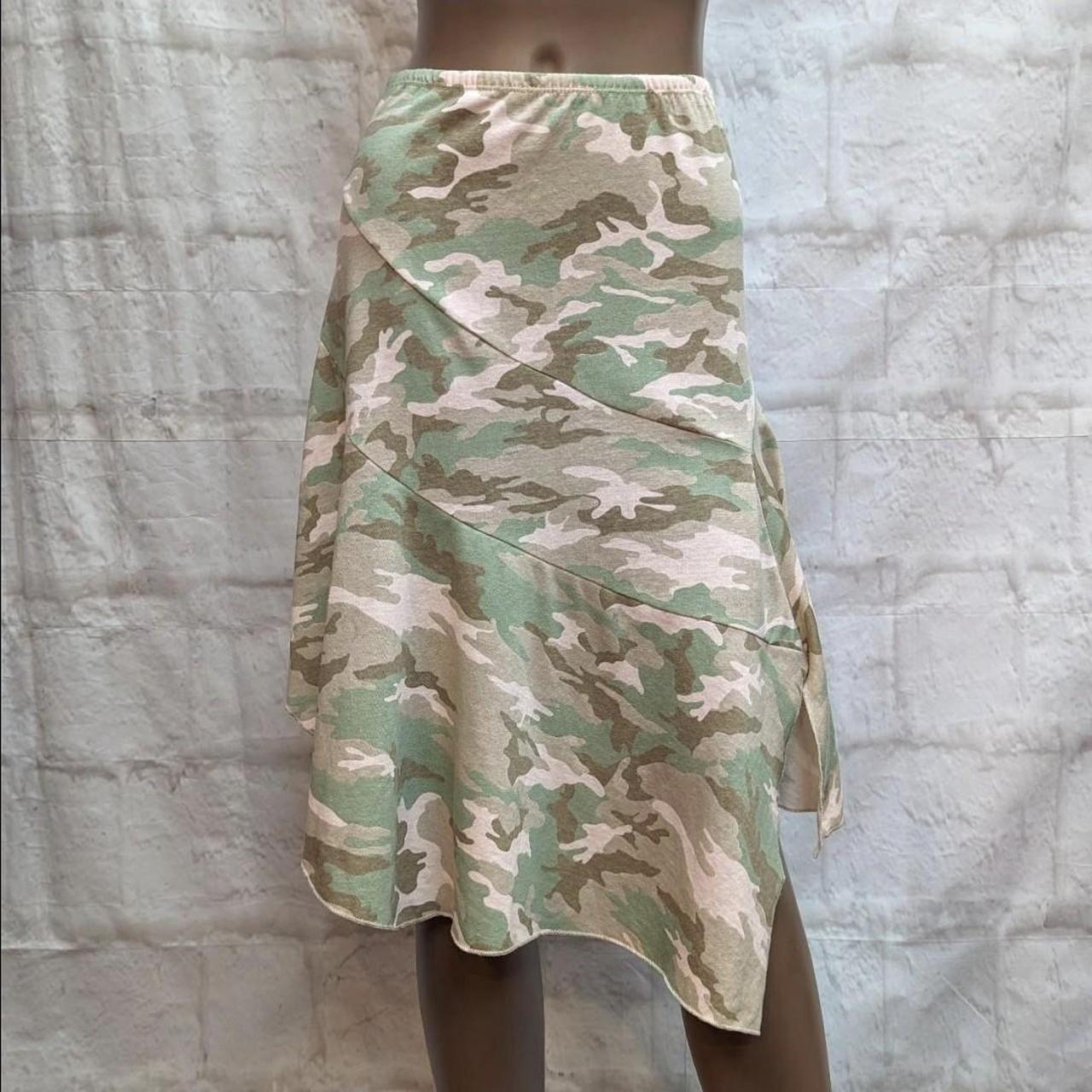 Asymmetrical camo skirt best sale