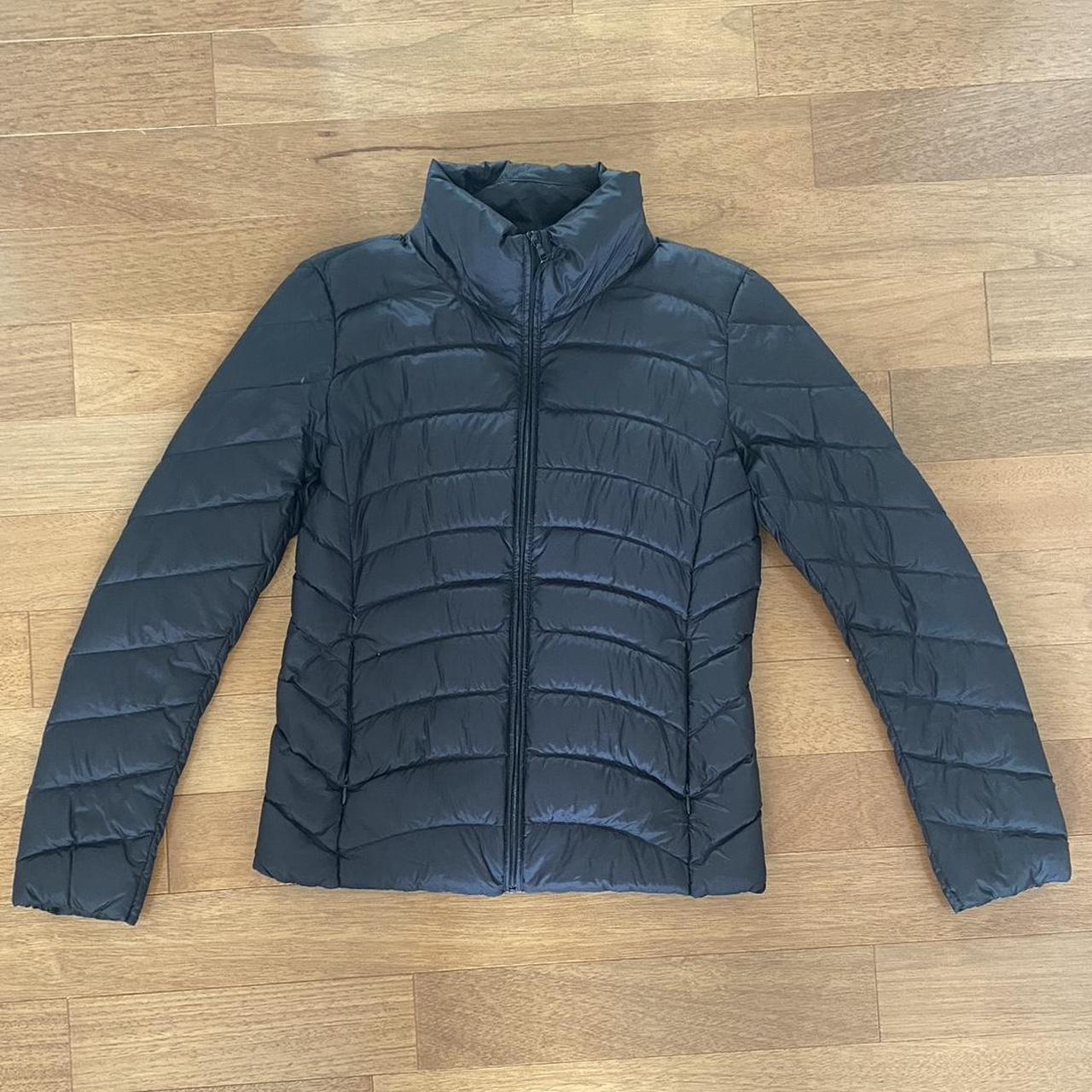 black uniqlo puffer jacket comfy, light, and... - Depop