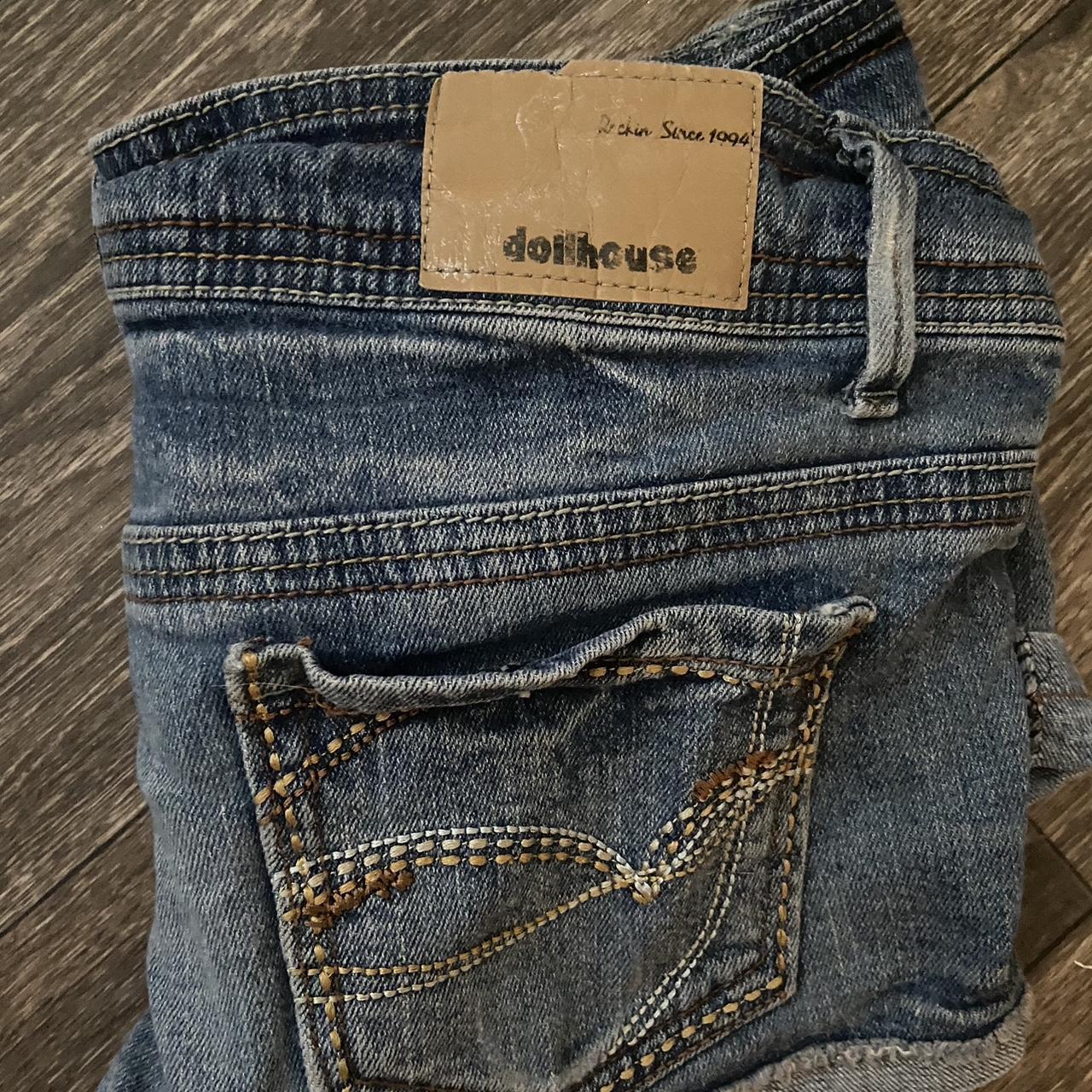 Emo booty shorts denim shorty shorts by Dollhouse... - Depop