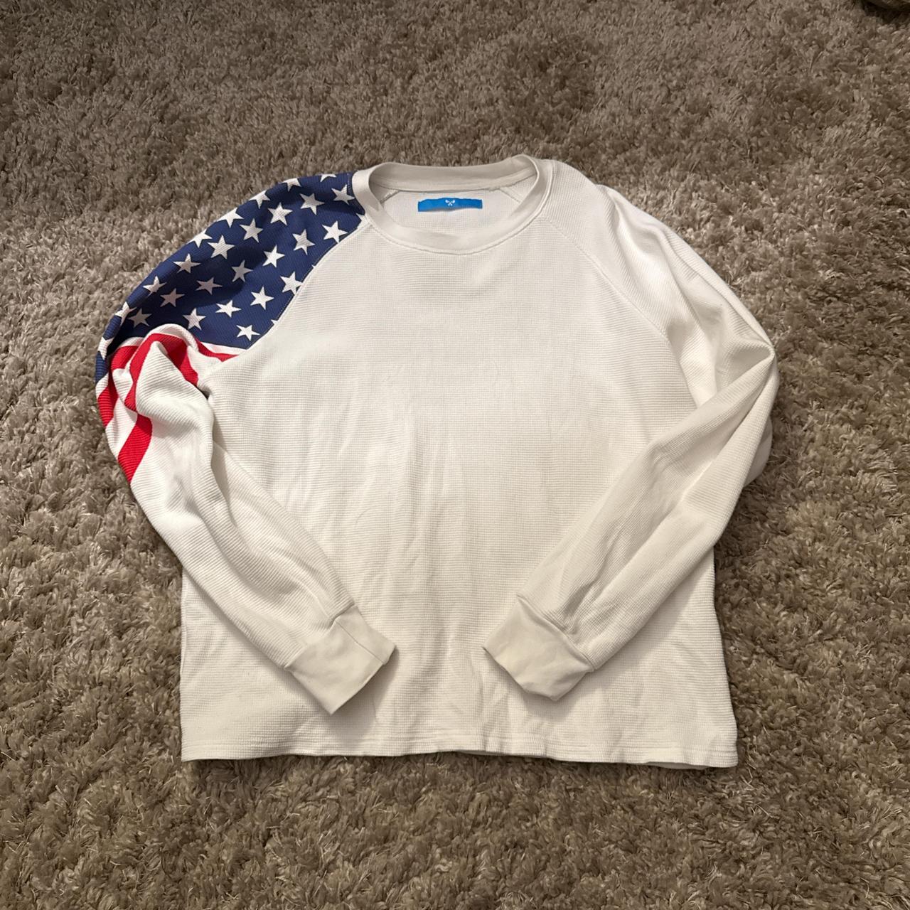 Women's Crop top - White/Multi - L – cropped amer… - image 1