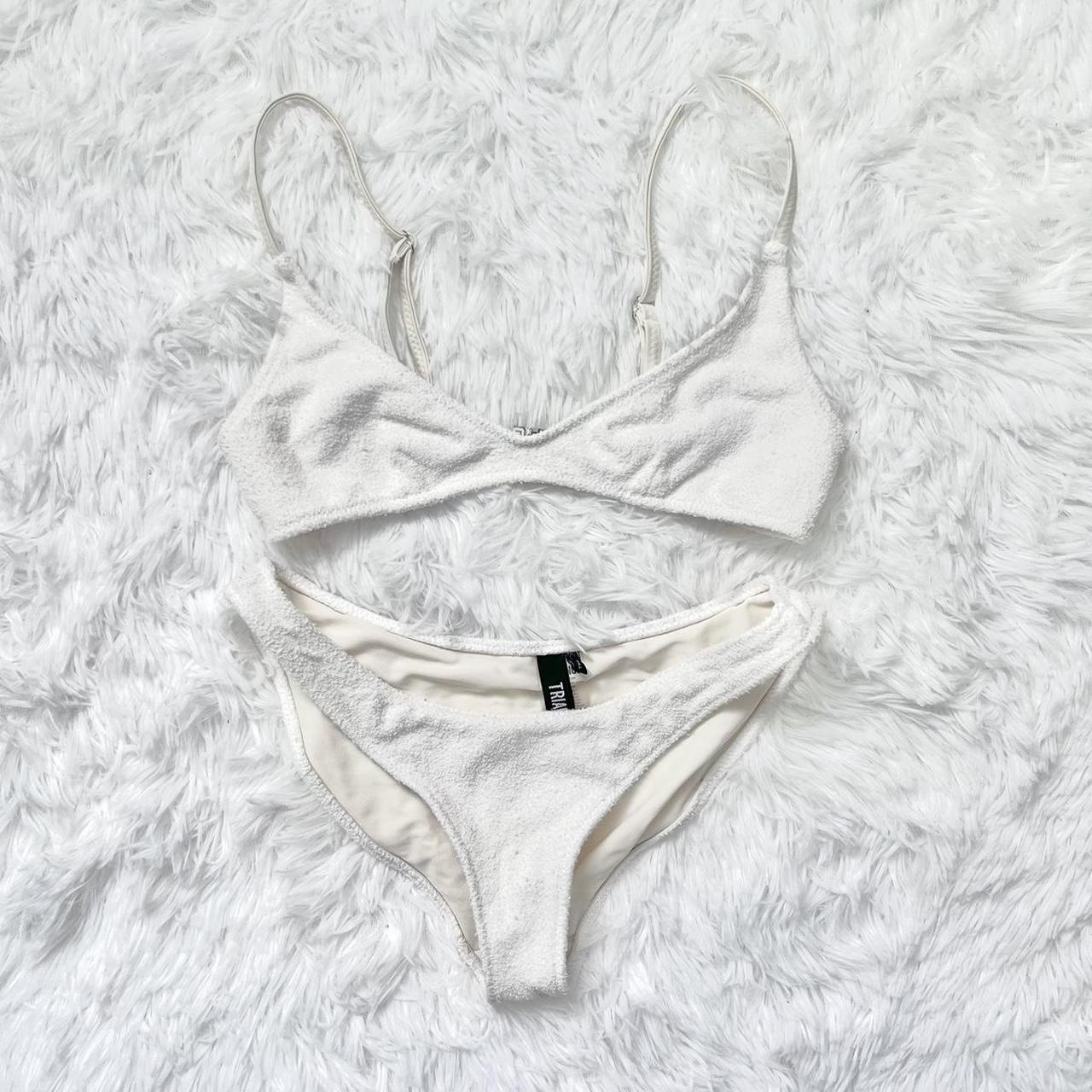 Triangl White Vinca Bikini Terry Cloth Coconut Depop