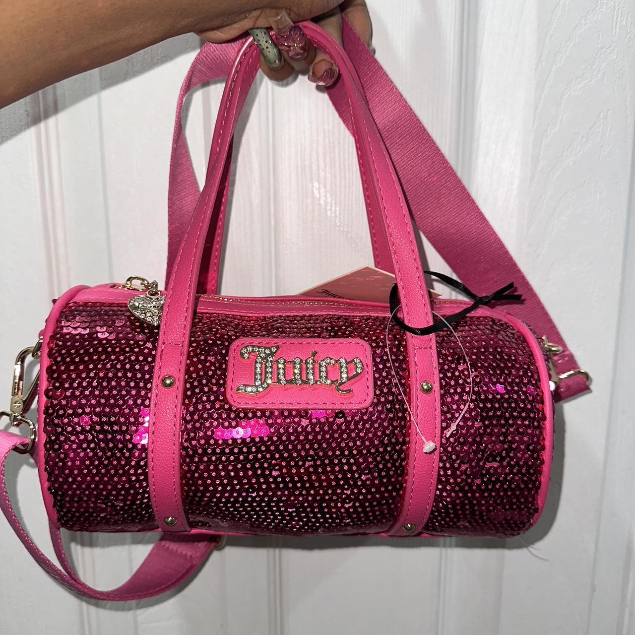 Pink sequin duffle bag on sale