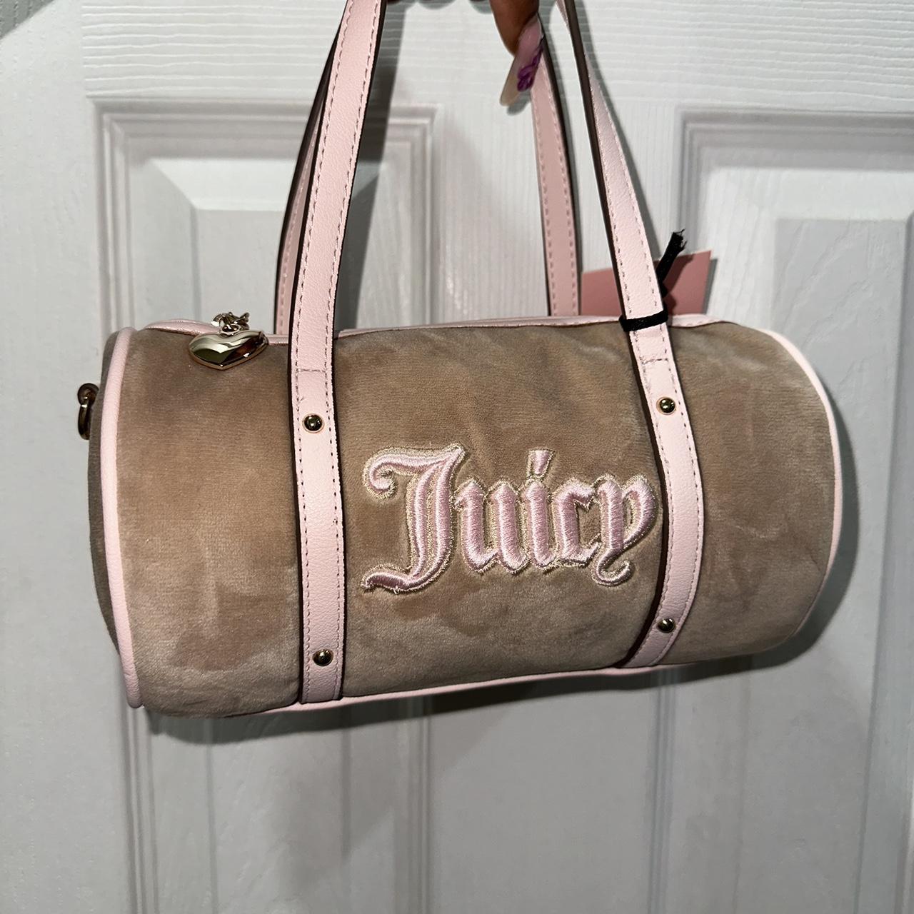 Juicy Couture pink and brown barrel bag Depop