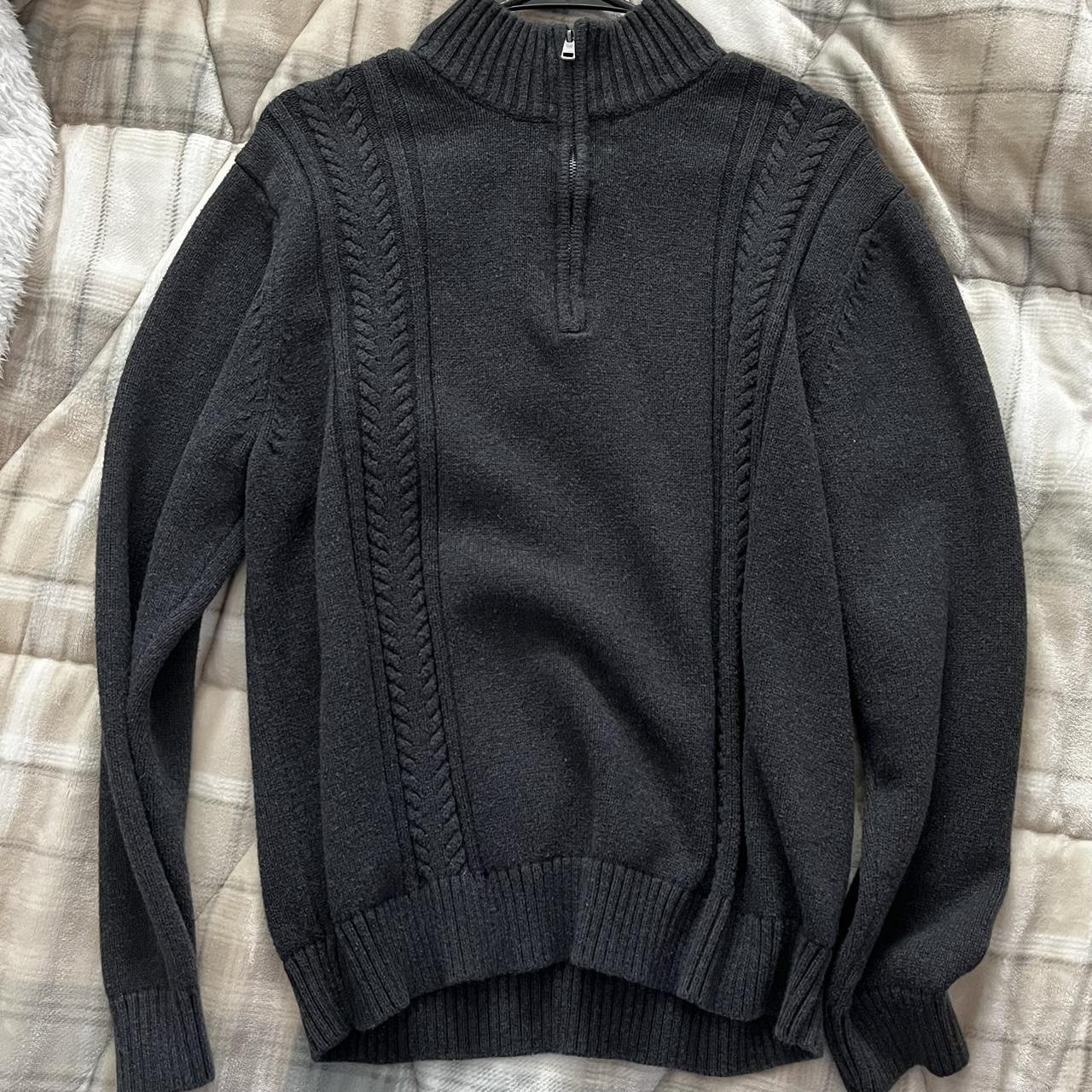 Calvin Klein Women's Grey and Black Jumper | Depop