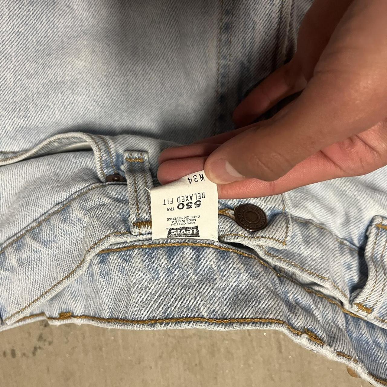 Levi’s Orange Tab 550 Jorts Jeans Size 34 so clean - Depop