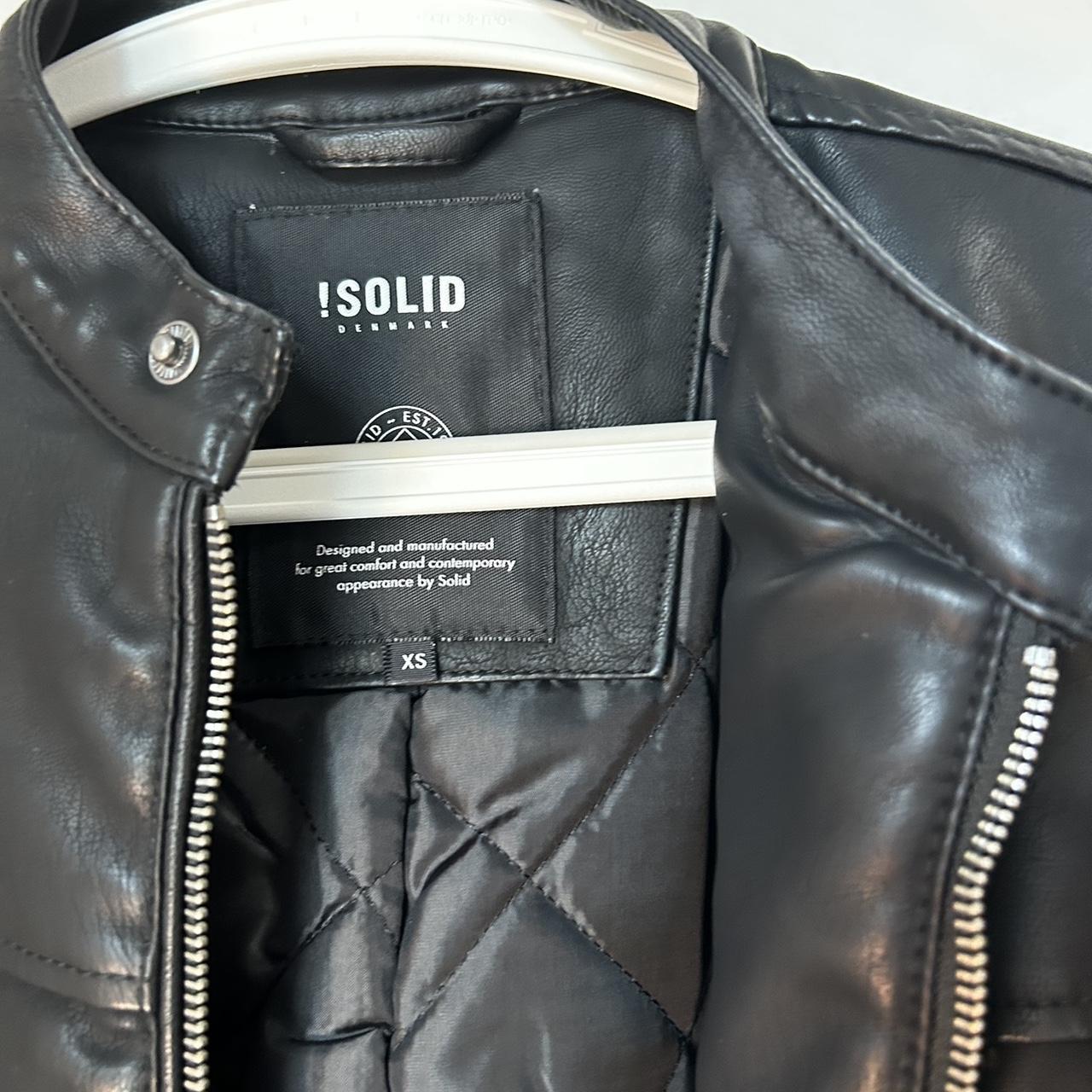 Solid leather store jacket