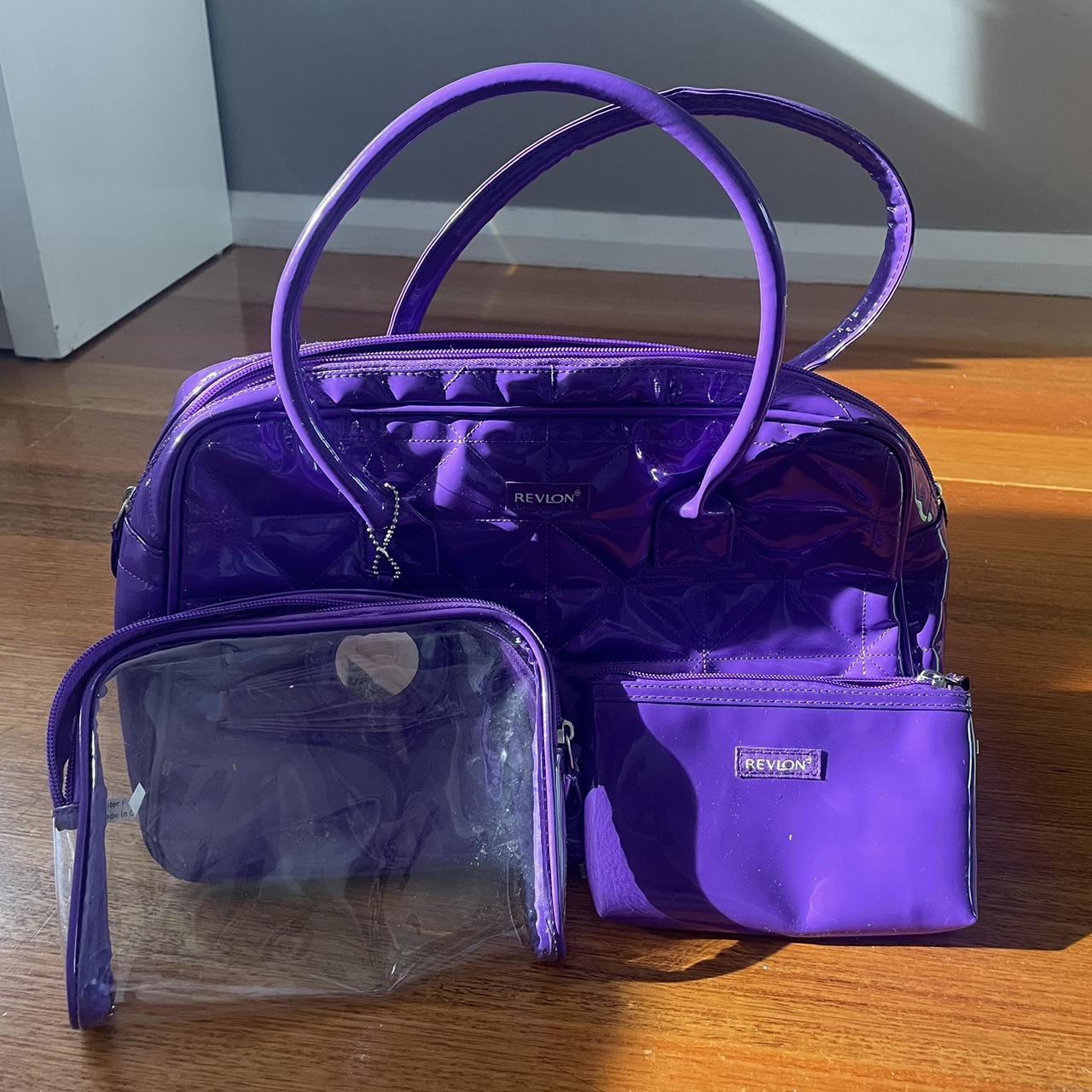 Revlon Purple Bag With Two Matching Bags To Go With - Depop